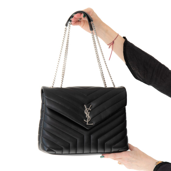 Saint Laurent Black Loulou Medium Bag