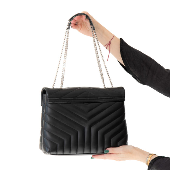 Saint Laurent Black Loulou Medium Bag