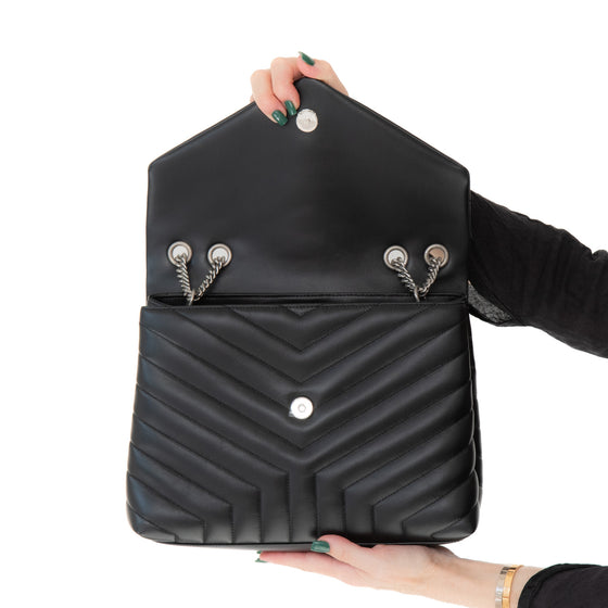 Saint Laurent Black Loulou Medium Bag