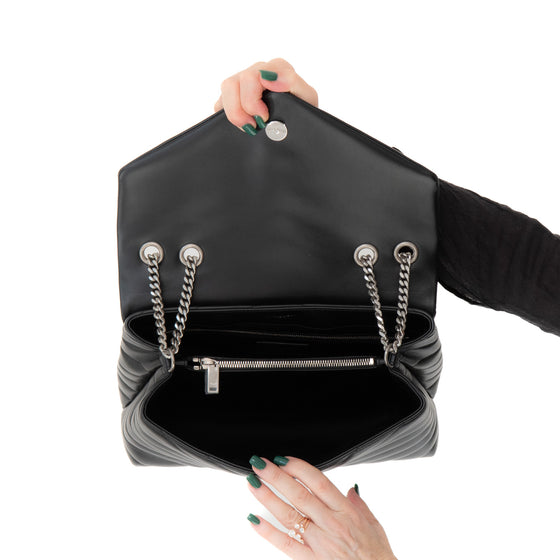 Saint Laurent Black Loulou Medium Bag