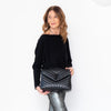 Saint Laurent  Loulou Medium Quilted Black Leather Shoulder Bag