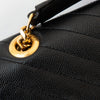 Saint Laurent Black Leather Large Envelope Shoulder Bag