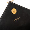 Saint Laurent Black Leather Large Envelope Shoulder Bag