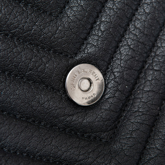 Saint Laurent Medium Black Monogram Matelasse College Bag