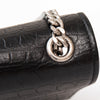 Saint Laurent Kate Black Mock Croc Monogram tassel bag