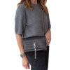 Saint Laurent Kate Black Mock Croc Monogram tassel bag