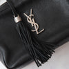 Saint Laurent Lou Tassel Black Soft Leather Camera Bag