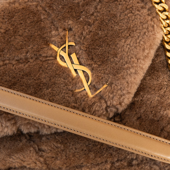 Saint Laurent LouLou Puffer Shearling Bag