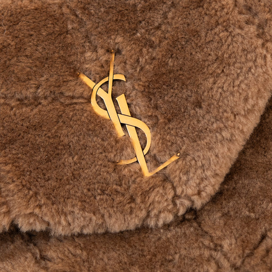 Saint Laurent LouLou Puffer Shearling Bag