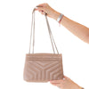 Saint Laurent Loulou  Beige Leather Shoulder Bag