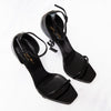 YSL Opyum 110 Black Patent Logo Heels
