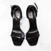 YSL Opyum 110 Black Patent Logo Heels