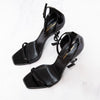 YSL Opyum 110 Black Patent Logo Heels