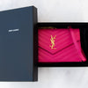 Saint Laurent Envelope Pink Leather Wallet In Chain Bag
