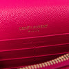 Saint Laurent Envelope Pink Leather Wallet In Chain Bag