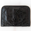 Saint Laurent Crinkled Calfskin Matelasse Monogram Niki Fold Wallet