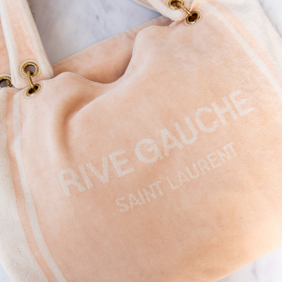 Saint Laurent Rive Gauche Cotton Towelling Tote Bag