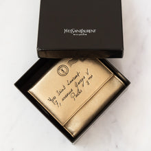  Yves Saint Laurent  Metallic Gold Y Mail Wallet