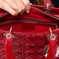 Lady Dior Large Red Patent Leather Bag