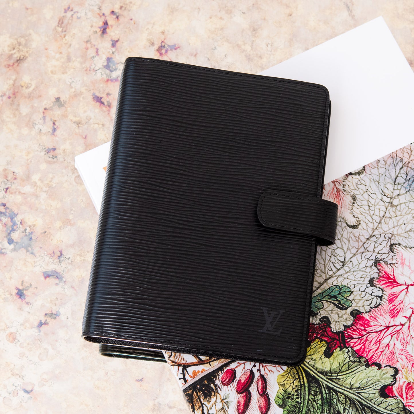 Louis Vuitton Medium Black Epi Leather Agenda