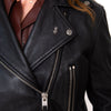 Ksubi Black Leather Biker Jacket Size Medium - EVEYSPRELOVED