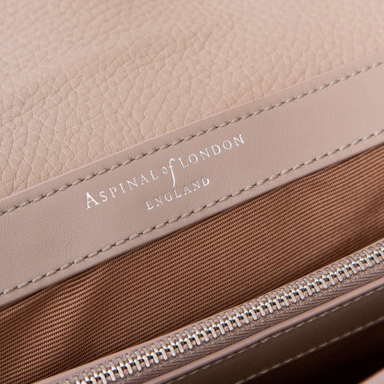 Aspinal Of London Lottie Beige Leather Crossbody Bag