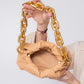 Bottega Veneta Sand Leather Chain Pouch Bag - EVEYSPRELOVED