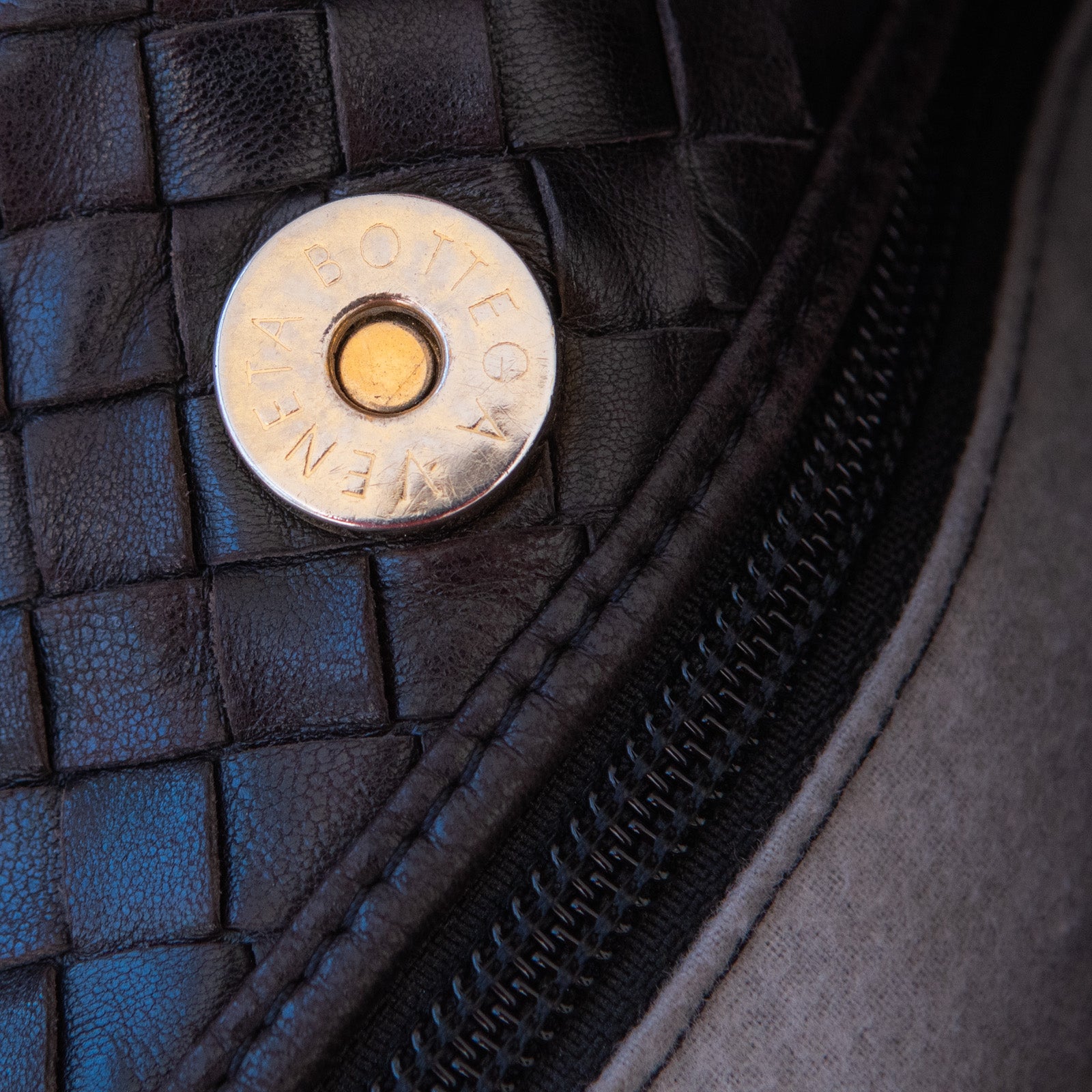 Bottega Brown Leather Intrecciato Weave Shoulder Bag - EVEYSPRELOVED