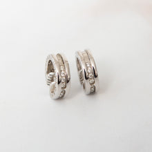  Bulgari B Zero White Gold And Diamond Hoop Earrings