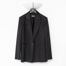  Just Cavalli Black Leopard Print Blazer