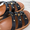 Celine Black Leather Tippi Slider Sandals