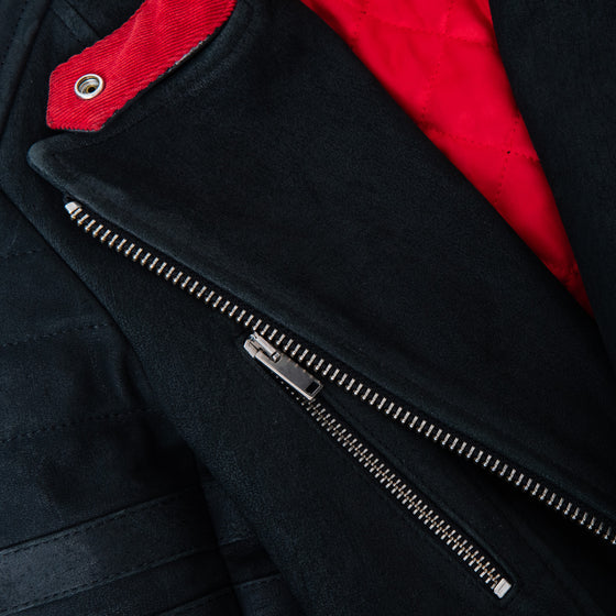 Celine Classic Black Biker Suede Jacket