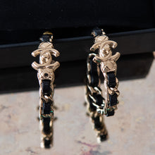  Chanel CC Turnlock Chain Hoop Earrings