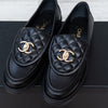 Chanel Black Leather Loafers