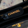Chanel Black Leather Tote Bag Triple Compartment