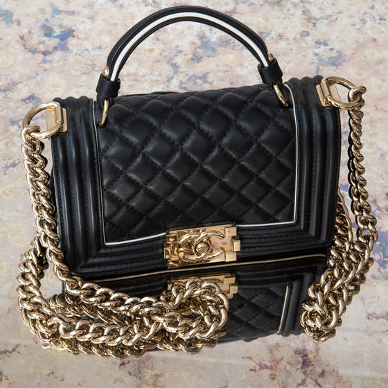 Chanel Black Small Boy Bag Top Handle