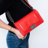 Chanel Red Medium  Boy Bag Chanel