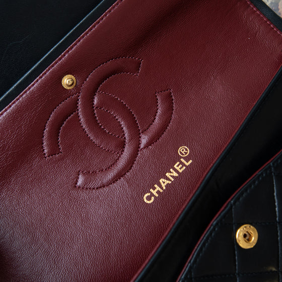 Chanel Vintage Black Medium Classic Double Flap Bag