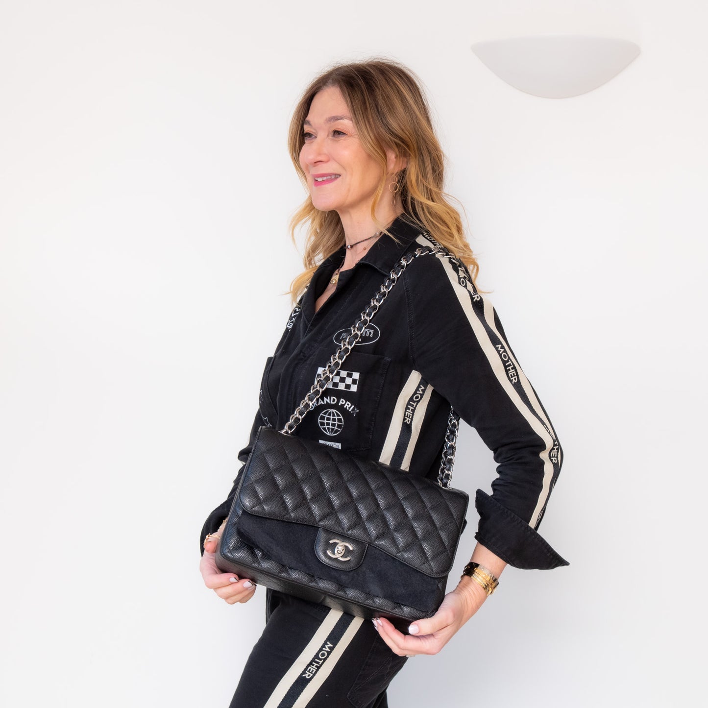 Chanel Black Jumbo Double Flap Classic Bag - EVEYSPRELOVED