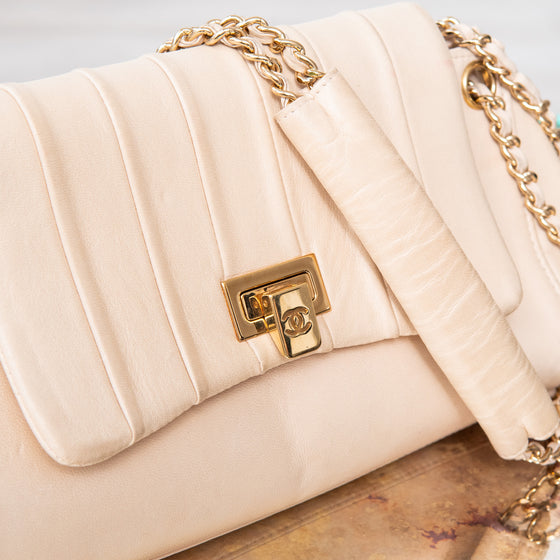 Chanel Beige Mademoiselle Accordion Bag