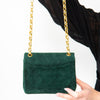 Chanel Vintage Green Mini Square Suede Flap Bag