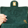 Chanel Vintage Green Mini Square Suede Flap Bag