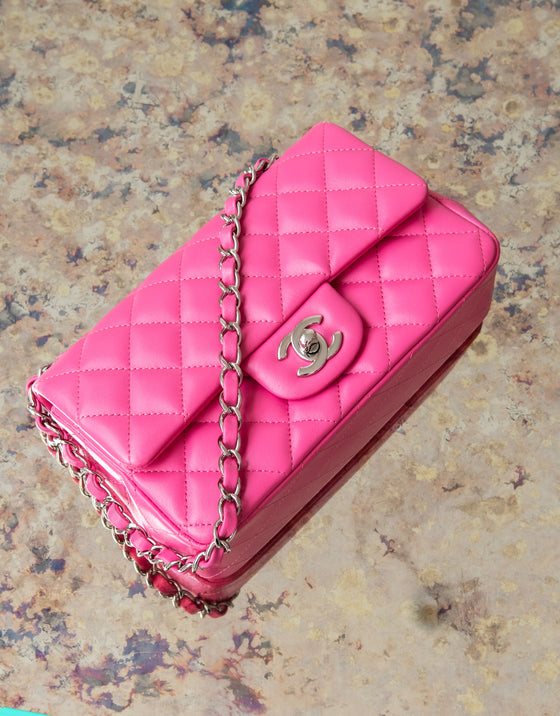 Chanel Pink Mini Rectangular  Flap Bag