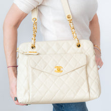  Chanel Beige Vintage Quilted Pocket Shoulder Bag