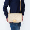 Chanel  Quilted Old Medium Ivory Boy Bag