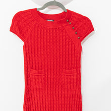  Chanel Red Boucle Knit Midi Dress