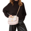 Chanel 19 Small Medium Pink Shearling Leather Flap Bag