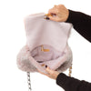 Chanel 19 Small Medium Pink Shearling Leather Flap Bag