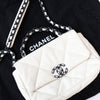 Chanel 19 Off White Small Medium Leather Flap Bag