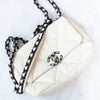 Chanel 19 Off White Small Medium Leather Flap Bag